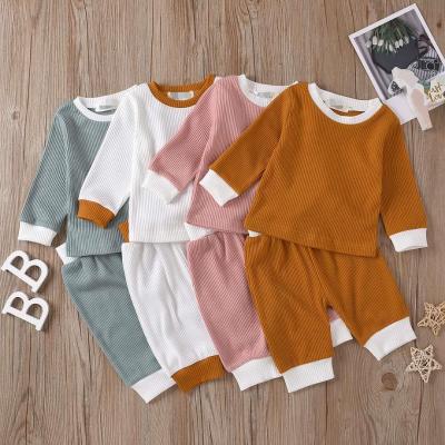 China Breathable High Quality Organic Baby Long Sleeves Baby Sleepsuit Set 2PCS Infant Newborn Baby Sleep Suit Tops And Pants for sale