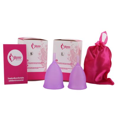 China Body Safe Silicone 100% Medical Eco-Friendly Ladies Menstrual Cup for sale