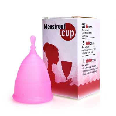 China Reusable Custom New Design Reusable Sterilizer Set Copa Wash Menstrual Organic Gas Rubber Menstrual Cups for sale