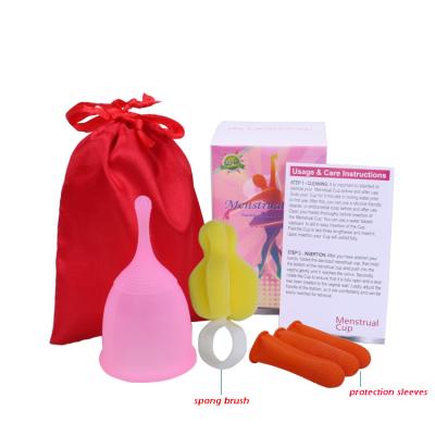 China 2020 Cheapest Hot Sale Menstrual Cup Silicone With Menstrual Cup Cleaner for sale