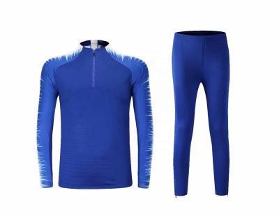 China Breathable 2 Mens Cheap Price Jogging Sweatsuits Tracksuits Football Training Half Zipper Running Hoodies for sale