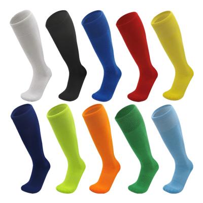 China Fashion Cotton QUICK DRY Football In Stock Custom Made Logo Soccer Ball Knee Long Sport Socks Football Socks for sale