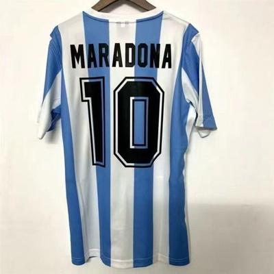 China Shirts & 1986 World Cup Argentina Home Team Soccer Soccer Jersey Principal Retro With Maradona Print for sale