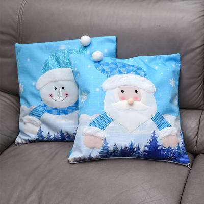 China New Design Christmas Decorations Christmas Lights LED Light Decorative Tile Case Cover Fire Retardant Colorful Cushion Cover for sale