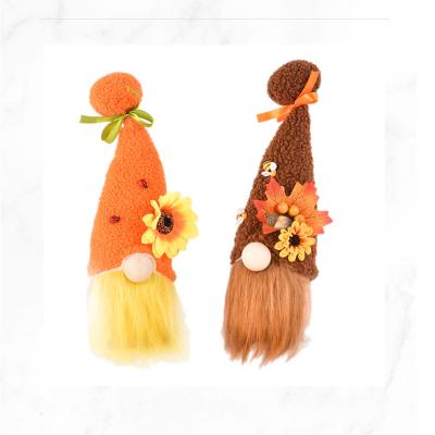 China Minimalist Home Decor Products Brown and Orange Plush Stuffed Swedish Gnomes Little Sunflower Craft Supplies for sale