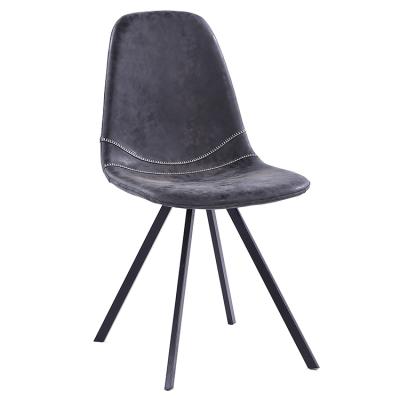 China Free Sample Modern Industrial Profile Frame Elegant Contemporary Unbuttoned No PU Wheels Bar High End For House Use Leather Dining Chair for sale