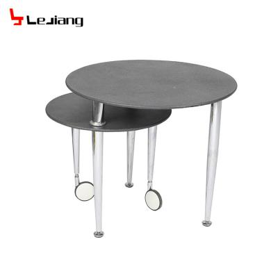 China Morden Free Sample TV Stand Set Chair Copper Foshan L Shaped Melamine Bent Wagon Wheel Coffee Table for sale