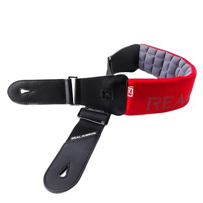 China GS-21 Mission Real Cotton PU Bass Guitar Ukulele High Density Waterproof Leather Material Electric Guitar Straps for sale