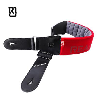 China High Density Cotton Music Rainbow Real Mission Guitar GS-21 PU Bass Guitar Ukulele Waterproof Leather Electric Straps for sale