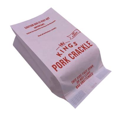 China BIODEGRADABLE & Reusable Cheap Pointed Bottom Kraft Paper Microwave Popcorn White Paper Bag Greaseproof for sale