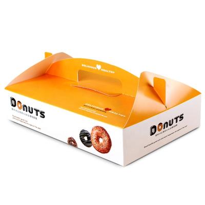 China Disposable Custom Printed Paper Donut Box With Customized Size for sale