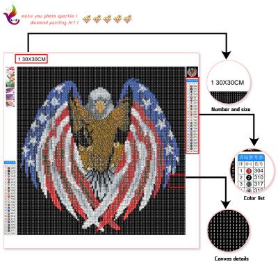 China 2022 Wholesale American Style Factory Diamond Painting With 3D Painting Kit And For Wall Art Use for sale