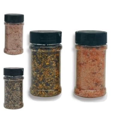 China 60ml-360ml Viable PET Spice Plastic Bottle With Flip Shaker Lid Seasoning Jar for sale