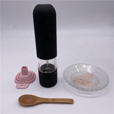 China Viable Electric Salt and Pepper Grinder Stainless Steel Pepper Grinder Set Spice Bottle for sale