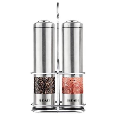 China Sustainable Mechanical Electric Stainless Steel Salt And Pepper Mill Set for sale