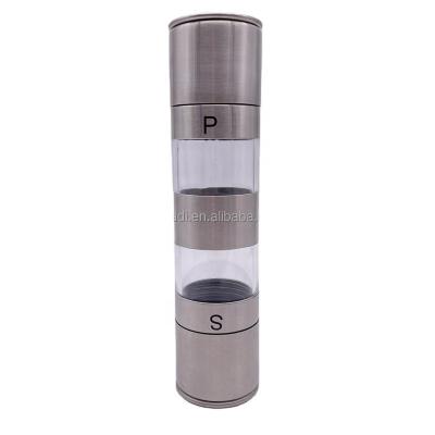 China Durable Stainless Steel Manual Pepper Mill Lamella Pepper Grinders Seasoning Bottle for sale