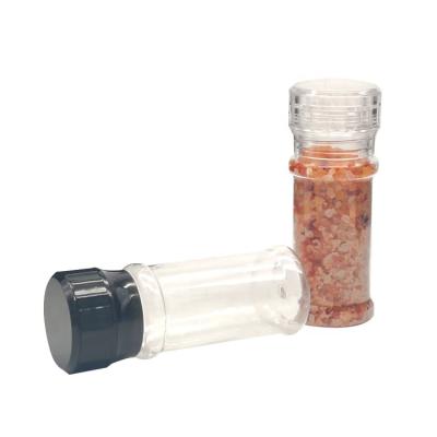 China Sustainable Simple Salt Pepper Mill Grinder With 100ml Plastic Bottle for sale