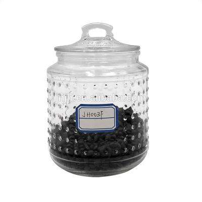 China Freshness Preservation Candy Storage Glass Jar With Glass Lid for sale