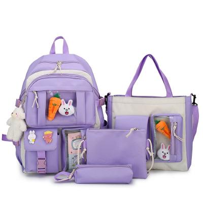 China Junior High School Students Light Waterproof Three-piece Primary Schoolbag Junior High School Students Light Schoolbag Three-Six for sale