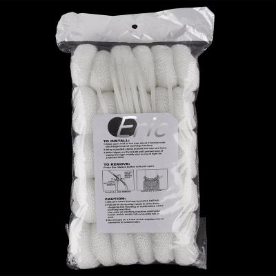 China 30 Pack Fiber Snare Washer Lint Catcher Knitted Nylon Fabric Mesh Snare Washer Lint Catcher With 30 Pack Cable Ties for sale