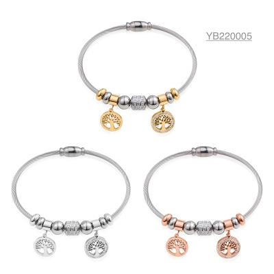 China Niche brand luxury style Stainless steel bracelets P word brand desgin wristband for sale