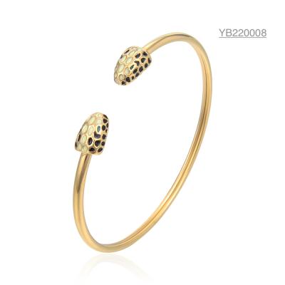 China Designer brand accessories snake cuff adjustable  fashion stainless steel bangle for sale