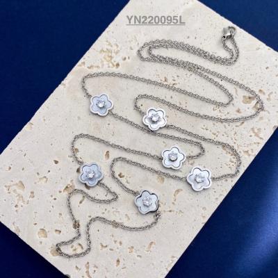 China 6-delige pruim strass ketting met lange hals Te koop