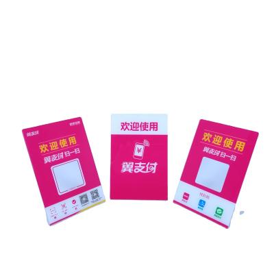 China Customized Acrylic WeChat Alipay QR Code Scan Code Mobile Payment Billboard 029A for sale