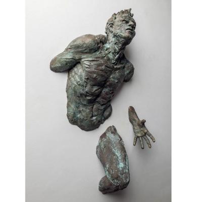 China China Wall People Sculpture Matteo Pugliese Bronze Art Sculpture For Sale for sale