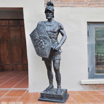 China Outdoor Life Size Ancient Greek Sculpture China Decoration Bronze Warrior Statues for sale