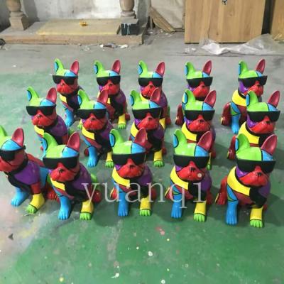 China China factory wholesale animal sculpture resin craft bulldog statue for sale