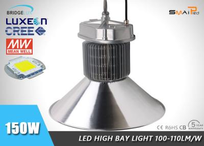 China Black / Silver Finshing Industrial LED High Bay Lighting Fixtures 150W for sale