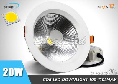 China High Brightness 6 Inch Recessed Shower LED Downlight Fixtures 20 Watt for sale