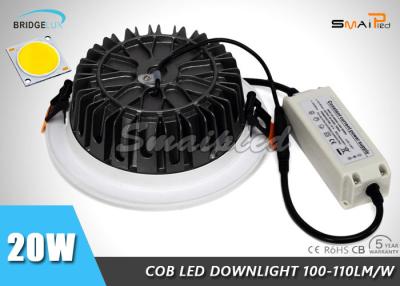 China Professional 20W COB Recessed LED Downlights , LED Down Lamp 50 / 60Hz for sale