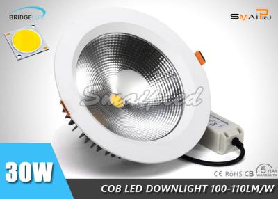 China High Luminous Recessed LED Downlights , White 8 Inch 30w LED Downlights for sale