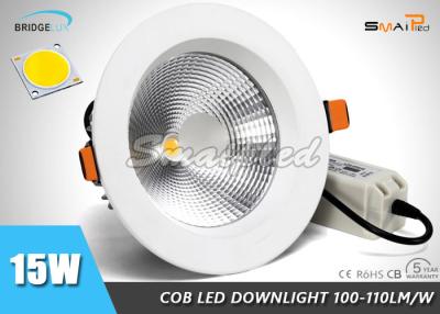 China High Reflective COB 15W 4 Inch Recessed Adjustable LED Downlights for sale