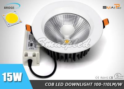 China High Performance Commercial 15w LED Recessed Downlights Dimmable , TUV for sale