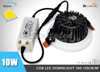 China High Efficient 10w Recessed Dimmable LED Downlights With Glass Cover for sale