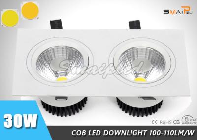 China Aluminum COB LED Ceiling Downlights 2x15w LED Ceiling Light Down Light for sale