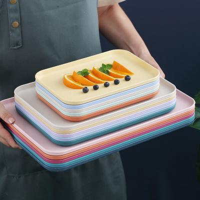 China Household Products Thickened Non-slip Plastic Fast Food Tray for sale