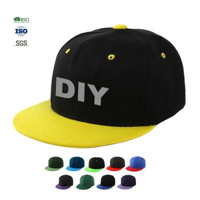 China JALOFUN JOINT hiphop wholesale custom sublimation caps baseball hats single brim flat cap for men for sale