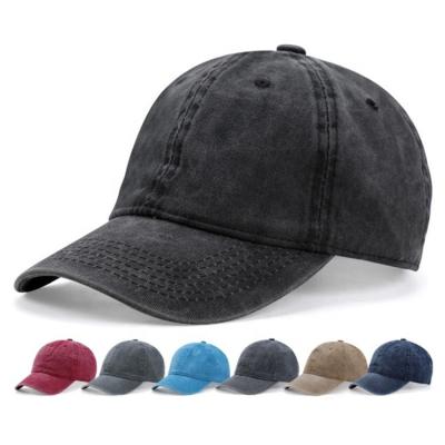 China NEW JOINT Custom Unisex Blank Plain Washed Worn Unstructured Vintage Snapback Baseball Cap Hats for sale