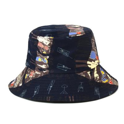 China Full Character JALOFUN Bucket Hat Designer Women Cotton Printing Outdoor Simple Fishing Hat In Bulk for sale