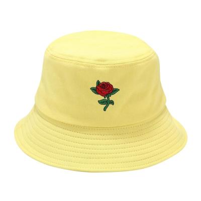 China Wholesale Fashion Character Guangzhou Wholesale Fashion Logo Cheap Solid Color 100% Cotton Bucket Hat for sale