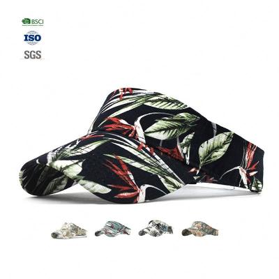 China JALOFUN Character Breathable Floral 100% Cotton Hats Sun Visor Hat Wholesale Custom Full Logo Printing for sale