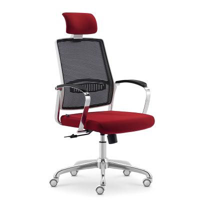 China Hot Selling Modern Black Mesh Adjustable Ergonomic Lift Height Red Rainbow Seat (Height) Red Office Chair for sale