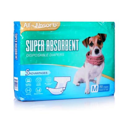 China Customized Stored Super Absorbent Disposable Dog Diapers For Pets for sale