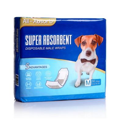 China Hot Sale Customized Stored Dog Wrap Male Diapers Disposable for sale