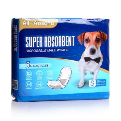 China High Quality Super Absorbent Cartoon Dog Doggie Supplies Pants Eco-Friendly Stocked Pet Diaper, OEM Disposable Diaper For Male Dog for sale