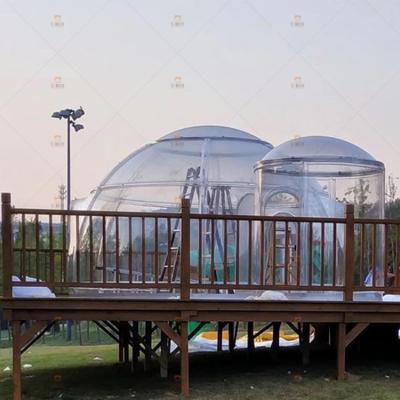 China Water proof/transparent Eco geodesic dome tent half sphere fireproof round igloo hotel tent for sale for sale